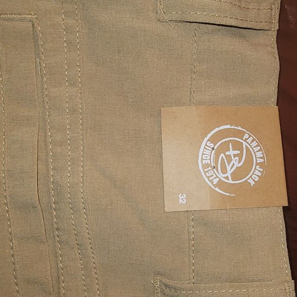 Men's Panama Jack Hybrid Shorts NEW 32W Tan *Stretch, Quick-Dry Easy Care Chino - Picture 3 of 16